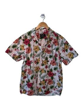 Empyre Floral Hawaiian Vacation Button Down Shirt Size Large